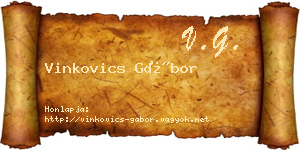 Vinkovics Gábor névjegykártya