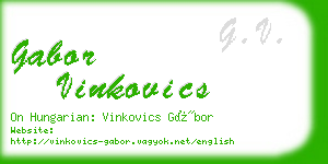 gabor vinkovics business card